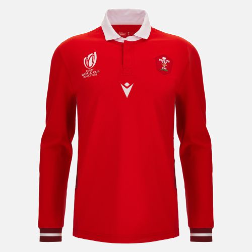 Rugby World Cup 2023 Welsh Rugby home long sleeve cotton shirt - Macron - Modalova