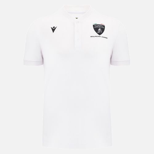 Automobili Lamborghini Squadra Corse men's white polo shirt - Macron - Modalova