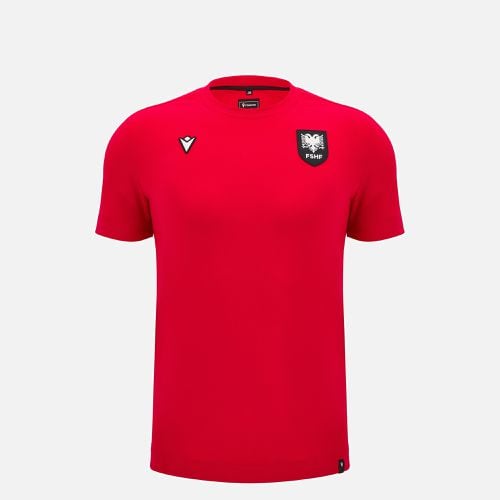 Albania National Team FSHF 2024/25 junior sports red t-shirt athleisure - Macron - Modalova