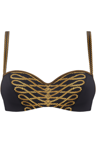 Pirate queen balcony bra | wired padded and gold - Marlies Dekkers - Modalova