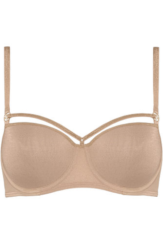 Space odyssey balcony bra | wired padded sand and golden lurex - Marlies Dekkers - Modalova