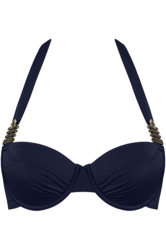 Royal navy plunge balcony bikini top | wired padded - Marlies Dekkers - Modalova