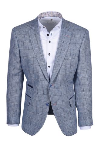 Jacket Blue/Pink Check Size: UK44R - Mazzelli - Modalova
