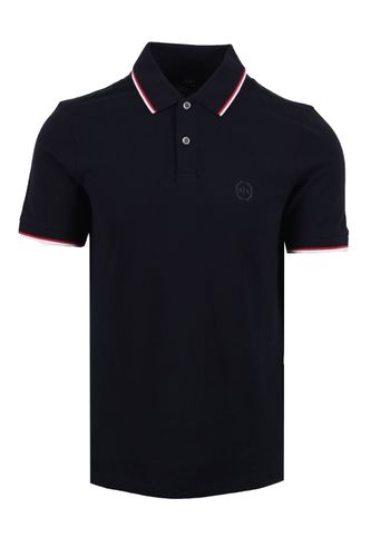 Slim Fit Tipped Polo Navy Size: SIZE M - ARMANI EXCHANGE - Modalova