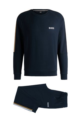 Boss Iconic Pajama Set Dark Blue Size: SIZE M - BOSS Bodywear - Modalova