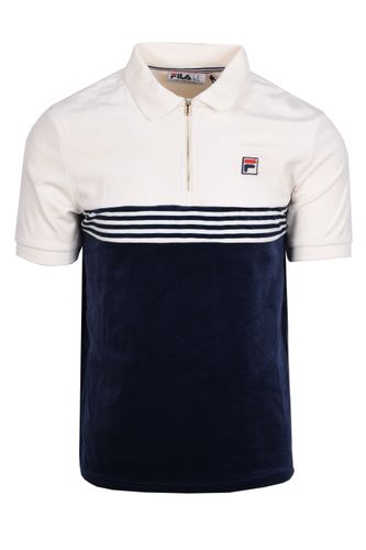 Lennox Velour Polo Shirt Fila /gardenia Size: SIZE L - Fila Vintage - Modalova