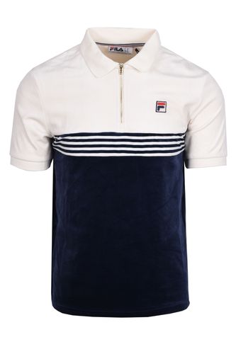 Lennox Velour Polo Shirt Fila /gardenia Size: SIZE M - Fila Vintage - Modalova