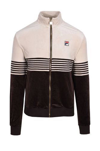 Merrick Velour Track Jacket Silver Lining/coffee Size: SI - Fila Vintage - Modalova