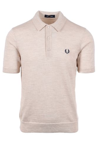 Classic Knitted Polo Shirt Porridge Marl Size: SIZE M - Fred Perry - Modalova