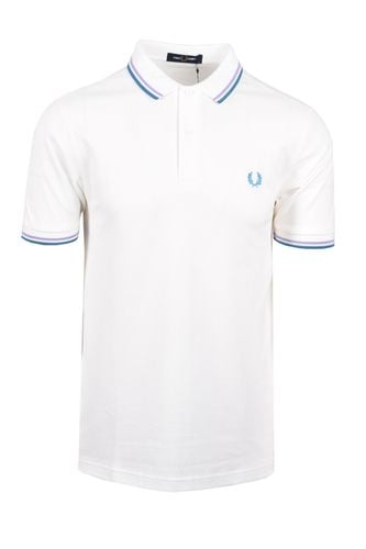 Twin Tipped Polo Shirt Snow /Ultraviolet/Light Ice Siz - Fred Perry - Modalova