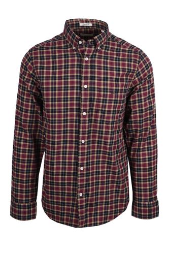 Reg Light Twill Check Shirt Wine Size: SIZE M - Gant - Modalova