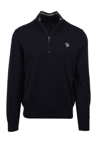 Zebra Logo Zip Neck Sweat Dark Navy Size: SIZE M - Paul Smith - Modalova