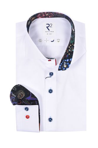 Shirt Night Print Trim White Size: 15.5/39 - R2 - Modalova