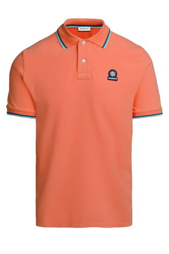 Badge Logo Tipped Sleeve Polo Shirt Coral Size: SIZE M - SANDBANKS - Modalova