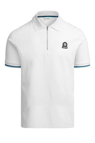 Badge Logo Zip Polo Shirt White Size: SIZE M - SANDBANKS - Modalova