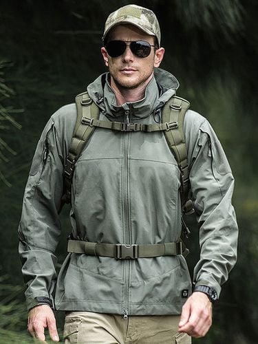 Chaquetas y abrigos de hombres chaquetas para hombre chaquetas para hombres casual cazador negro verde fresco - milanoo.com - Modalova