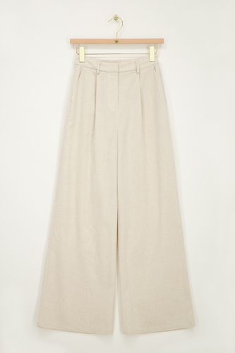 Pantalon large aspect lin | - My jewellery - Modalova