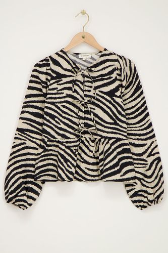 Schwarz- Zebra-Top mit Schleifen | - My jewellery - Modalova