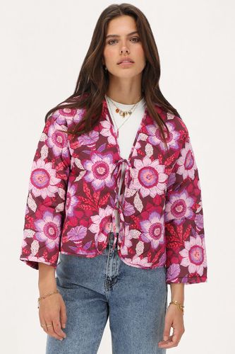 Steppjacke mit Schleifen und pinkem Blumenmuster | - My jewellery - Modalova