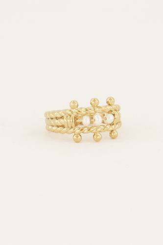 Ikonischer Ring mit drei Perlen | - My jewellery - Modalova