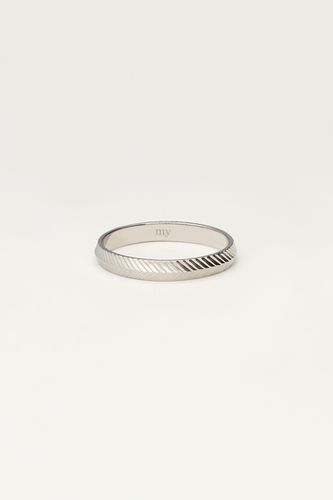 Minimalistischer Ring mit Fischgrätenmuster | - My jewellery - Modalova