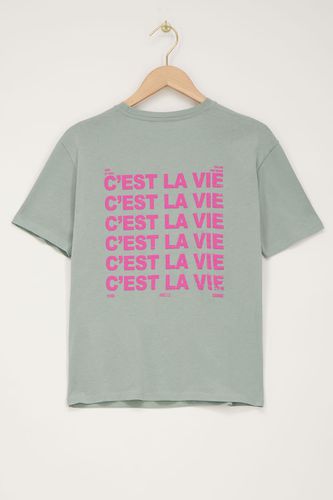 Mintgrünes T-shirt"C'est la vie"| - My jewellery - Modalova
