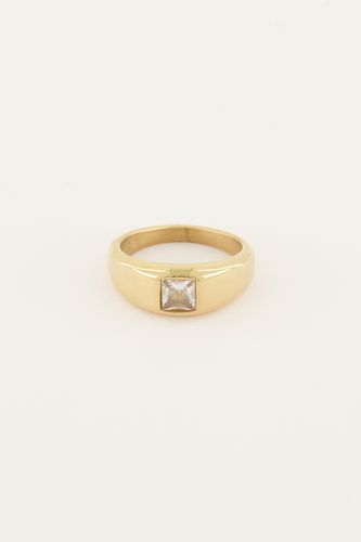 MOOD Ring mit quadratischem transparentem Stein | - My jewellery - Modalova