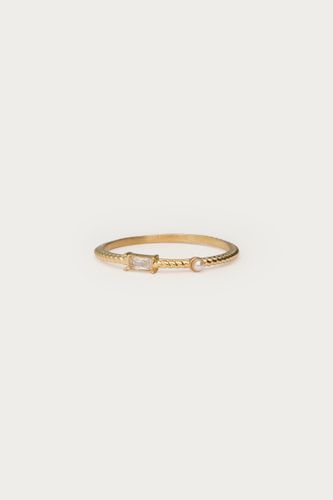 Midnight Ring mit Strasssteinen und Kunstperle | - My jewellery - Modalova