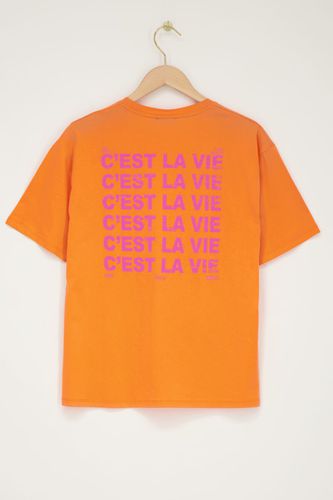 Orangefarbenes T-Shirt"C'est la vie"| - My jewellery - Modalova