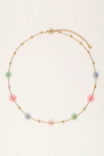 Halskette mit Tupfen und pastellfarbenen Blumen | - My jewellery - Modalova