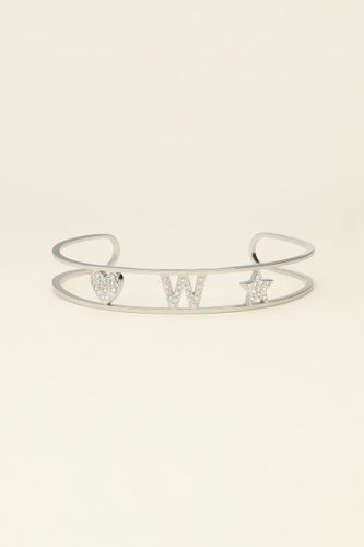 Offener Armreif mit Buchstaben | - My jewellery - Modalova