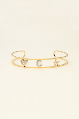 Offener Armreif mit Buchstaben | - My jewellery - Modalova