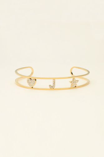 Offener Armreif mit Buchstaben | - My jewellery - Modalova