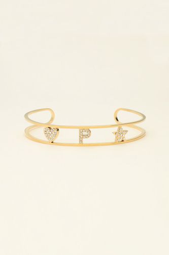Offener Armreif mit Buchstaben | - My jewellery - Modalova