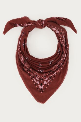Burgunderrote große Schal mit Paisley-Muster | - My jewellery - Modalova