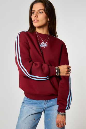 Burgunderfarbenes Sweatshirt im sportlichen Look"Rue des rosiers"| - My jewellery - Modalova
