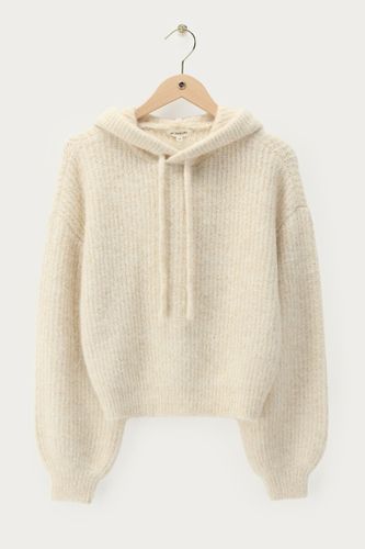 Beigefarbener oversized Strickpullover mit Kapuze | - My jewellery - Modalova