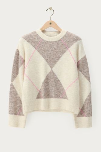 Beigefarbener Pullover mit Argyle-Muster | - My jewellery - Modalova
