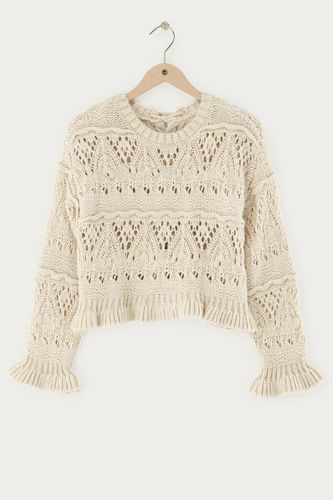 Beigefarbener Strickpullover im Boho-Stil | - My jewellery - Modalova