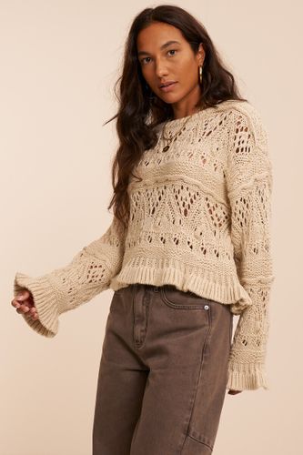Beigefarbener Strickpullover im Boho-Stil | - My jewellery - Modalova