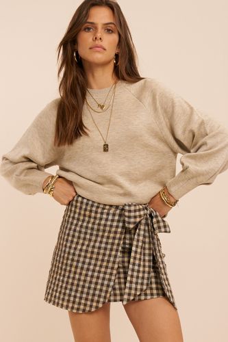 Beigefarbener Pullover mit Barrel-Ärmeln | - My jewellery - Modalova
