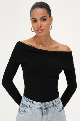 Off-Shoulder-Oberteil mit Rippstrick | - My jewellery - Modalova