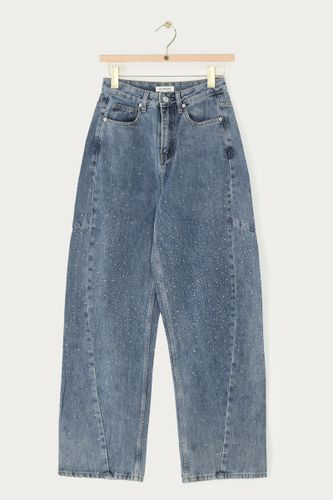 Barrel-Jeans mit Strasssteinen | - My jewellery - Modalova