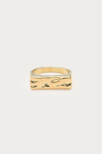 Bold eckiger Statement-Ring "gehämmert" | - My jewellery - Modalova