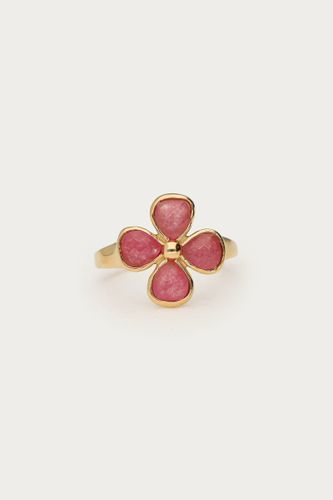 Botanical Ring mit pinkem Kleeblatt | - My jewellery - Modalova