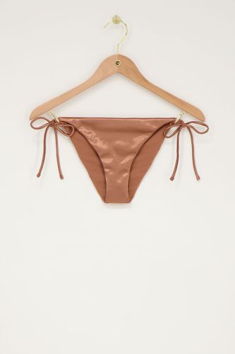Bronzefarbene Bikinihose mit Satinschleifen | - My jewellery - Modalova