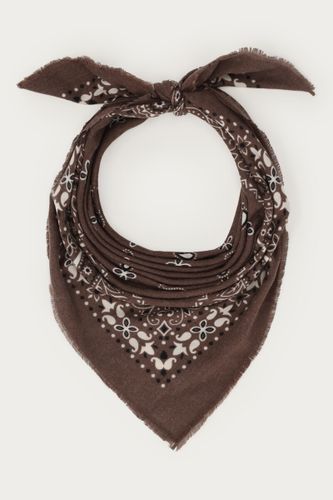Brauner großer Schal mit Paisley-Muster | - My jewellery - Modalova