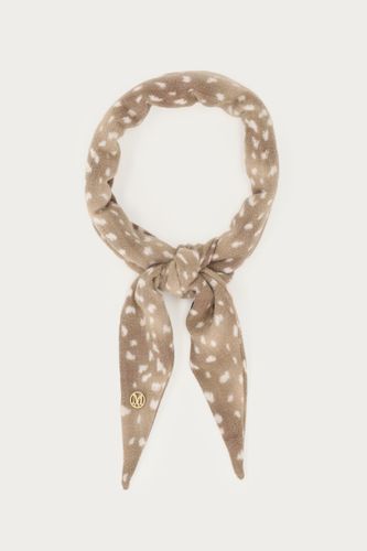 Brauner Dreiecksschal mit Tiermuster | - My jewellery - Modalova