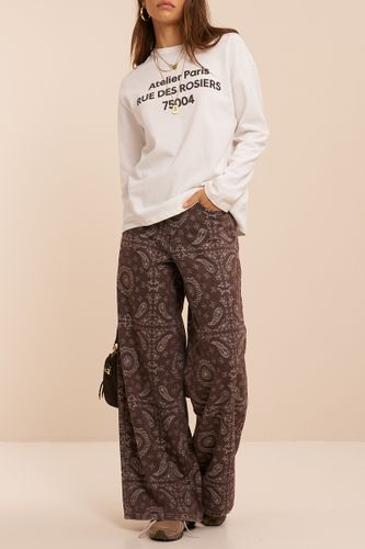 Wide-Leg-Jeans mit Paisley-Muster | - My jewellery - Modalova