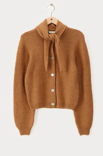 Brauner Cardigan mit abnehmbarem Schal | - My jewellery - Modalova